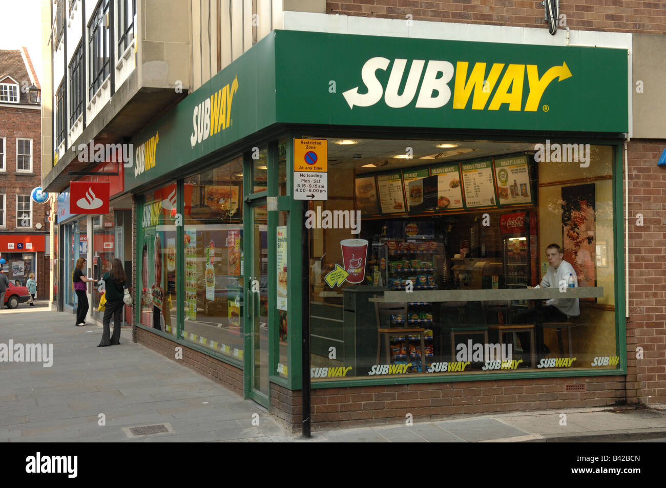 Subway food outlet in Shrewsbury Shropshire Stock Photo