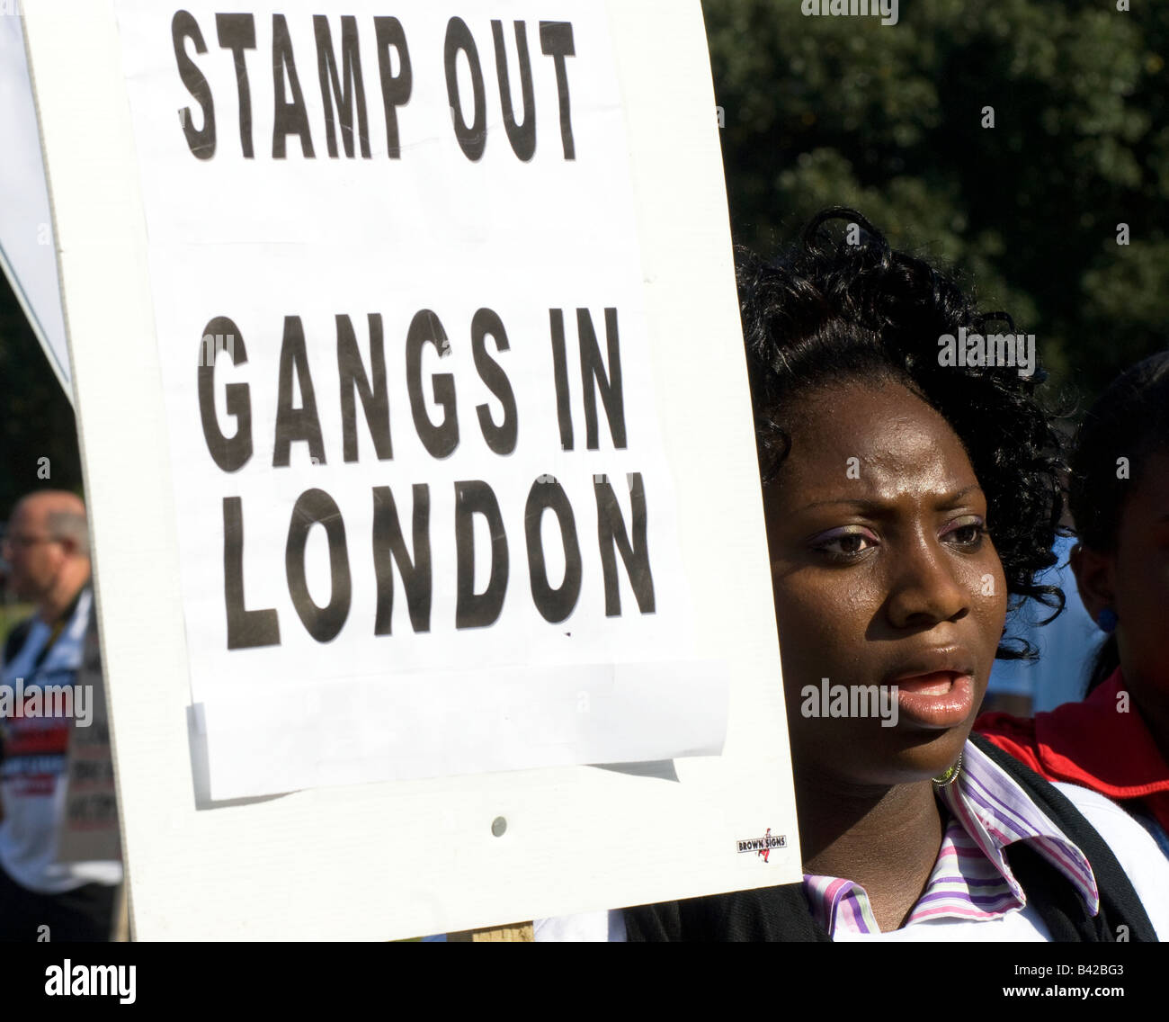The People s March, Sat 20 Sept 2008. March and demo against knife crime, London, UK. Stock Photo