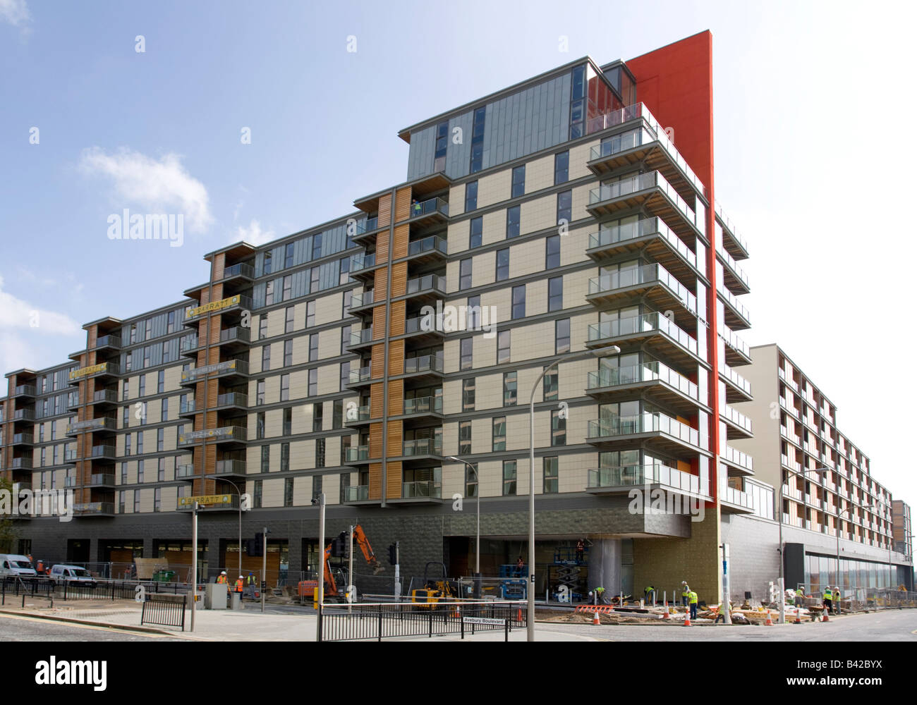 Barratt Homes Vizion apartment complex under construction Central