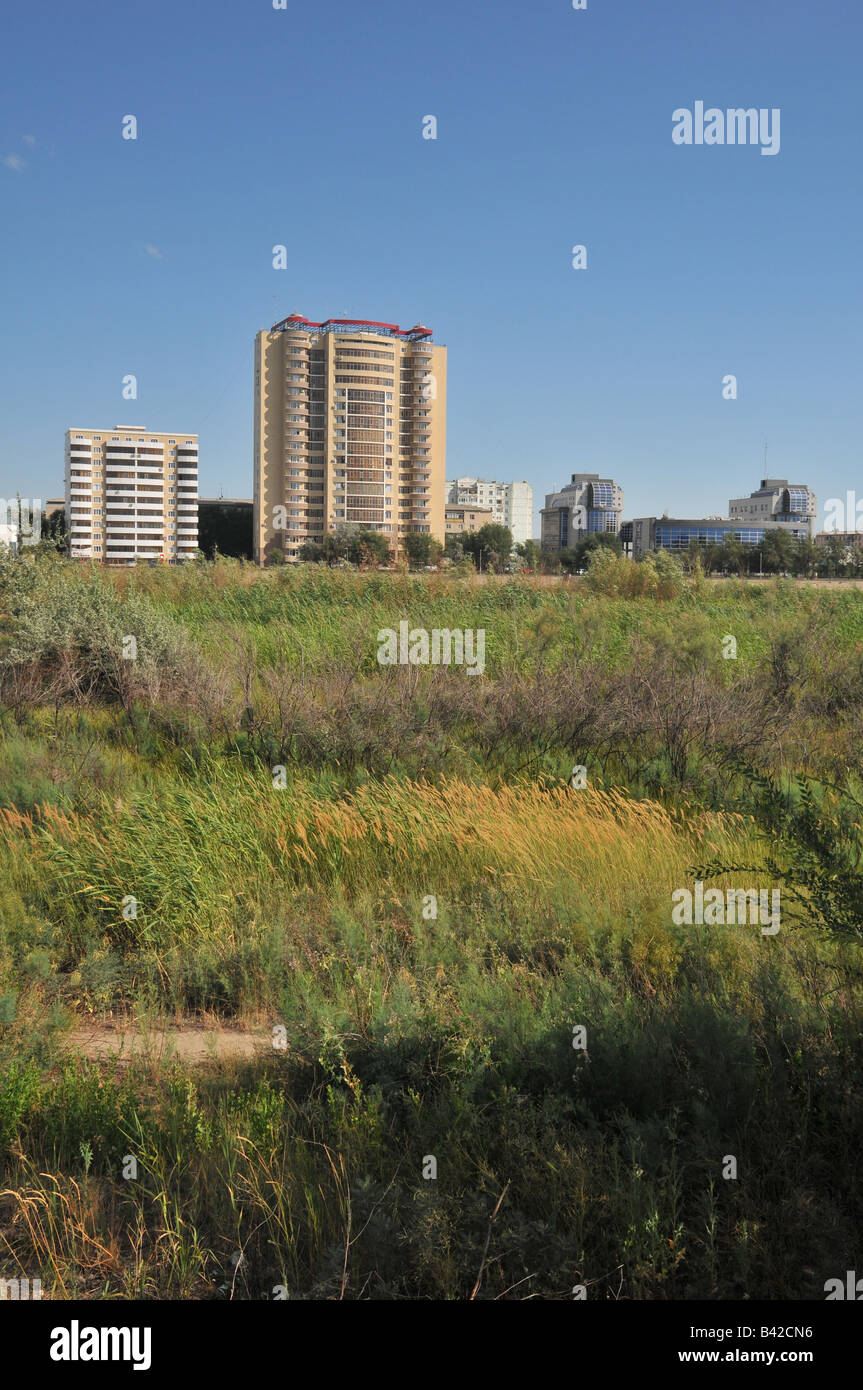 Picture of New high rise apartment blocks dominate the city skyline. These are now ...