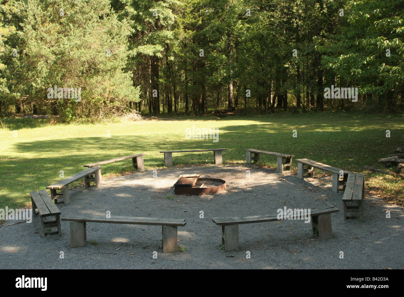 A Circle Of Benches Stock Photo 19723182 Alamy