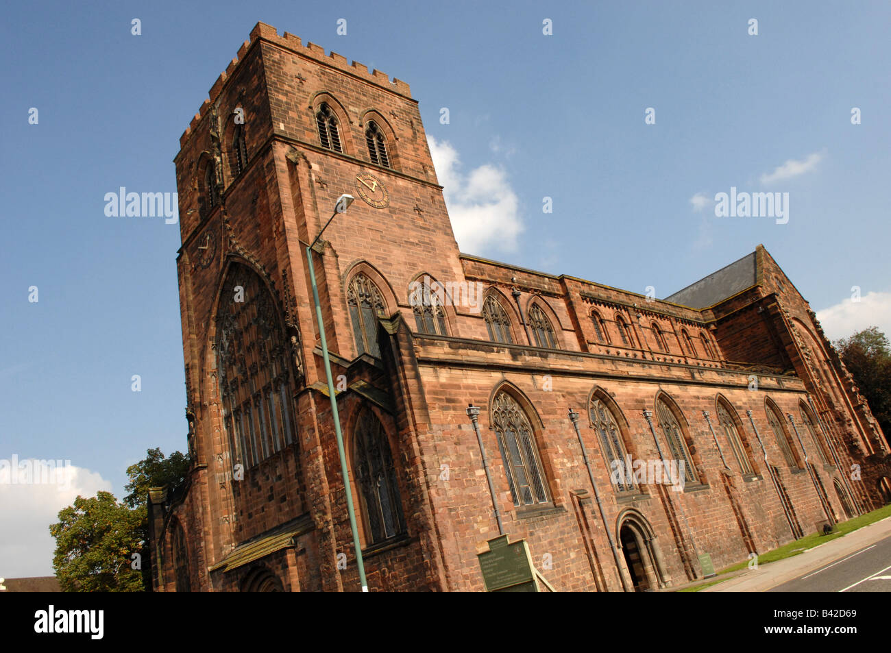 Shrewsbury Abbey church in Abbey Foregate Stock Photo