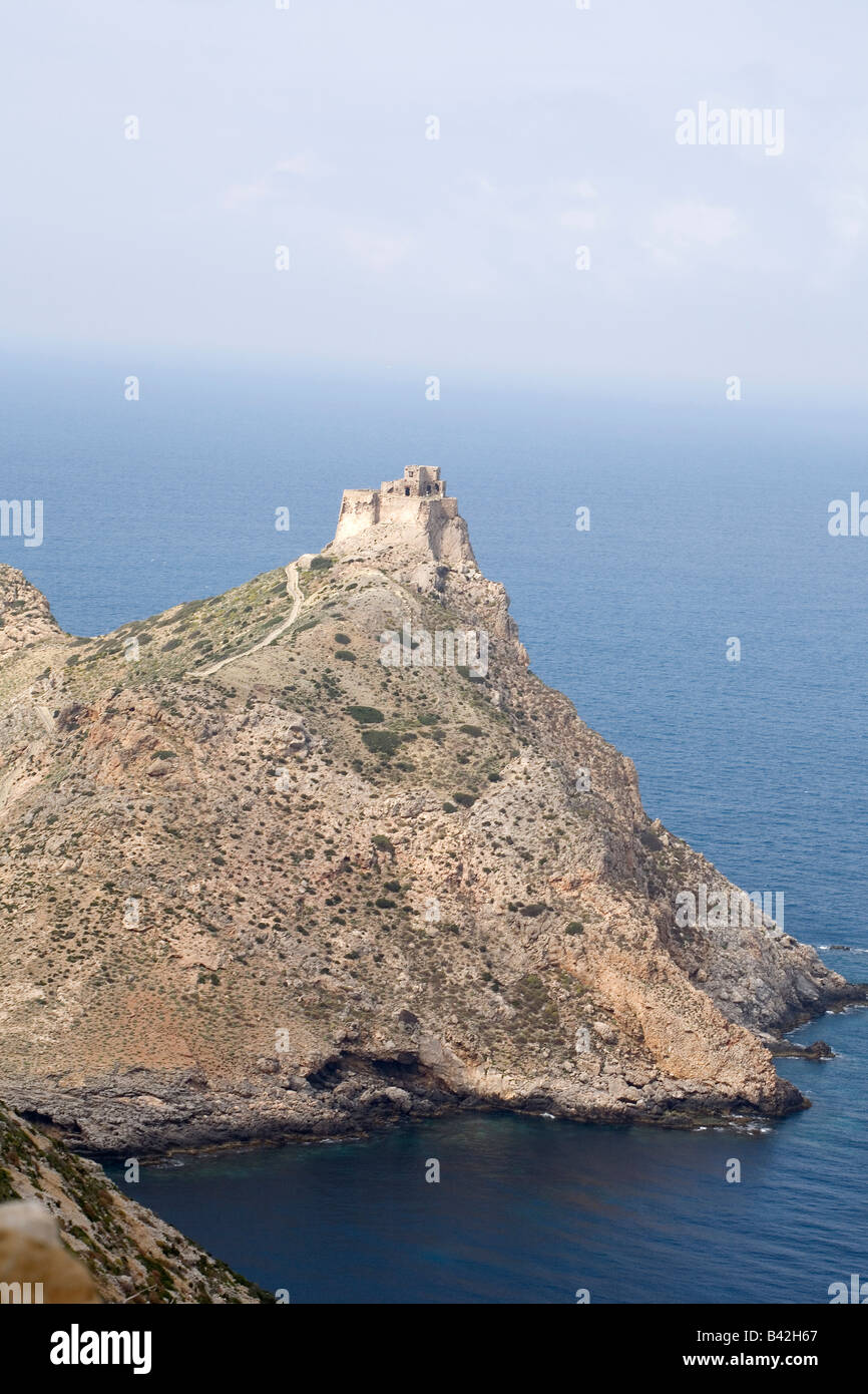 Castle of Punta Troia Marettimo Aegadian Islands Sicily Mediterranean Sea Italy Stock Photo