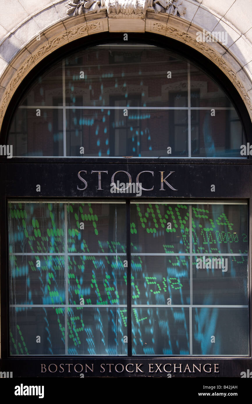 Stock exchange building in Boston Stock Photo