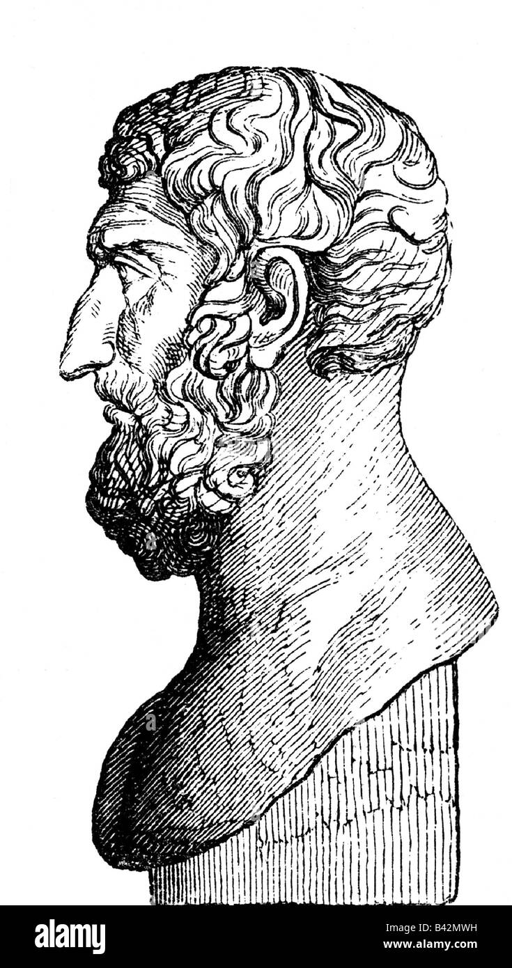 Epicurus of Samos, 342 - 271 BC, Greek philosopher, portrait, side-face