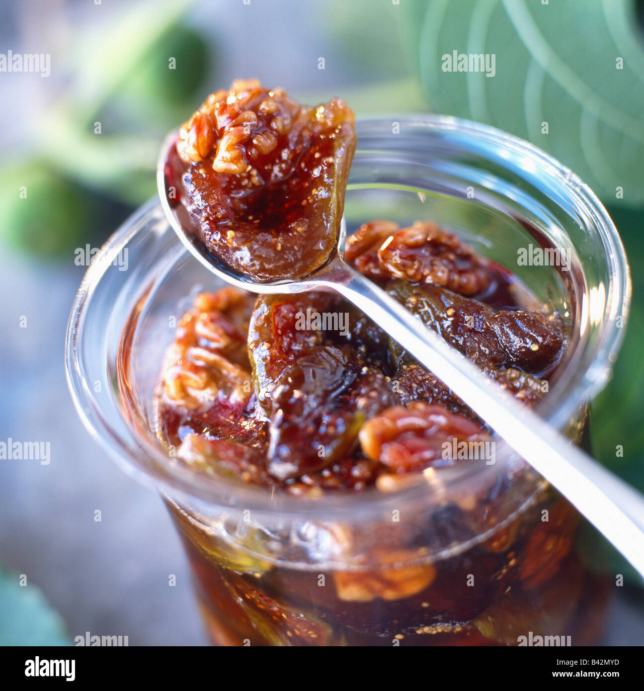 Walnut and fig jam Stock Photo Alamy