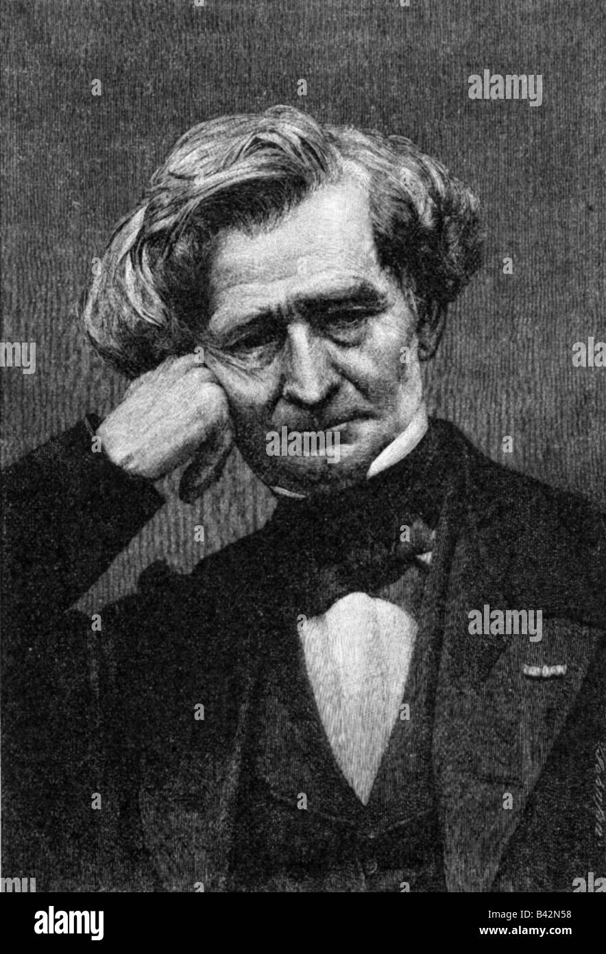 Berlioz, Hector Louis, 11.12.1803 - 8.3.1869, French composer, portrait, engraving, 19th century, Stock Photo