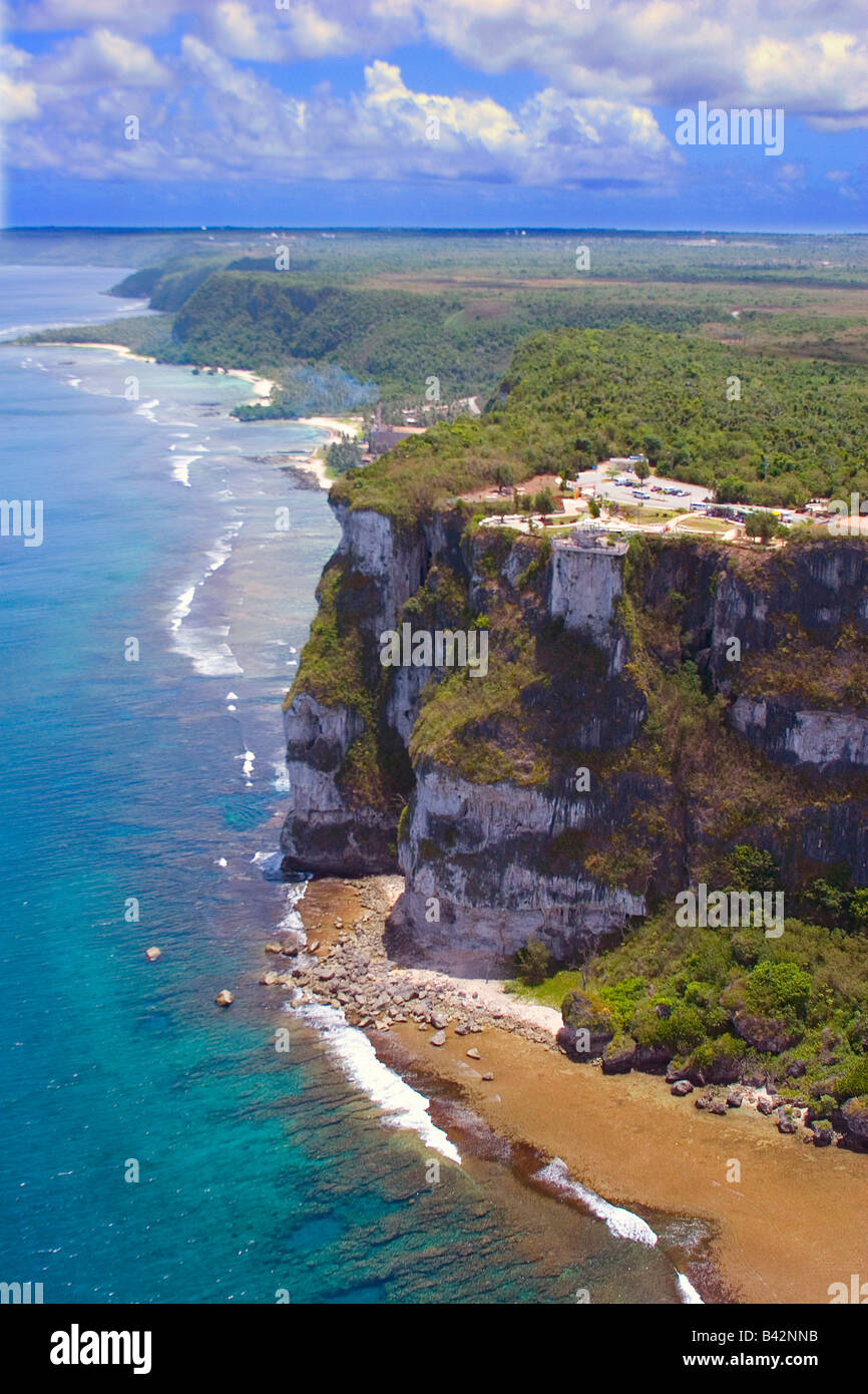 Beach Two Lovers Micronesia Mariana Islands Pacific Ocean Guam Stock