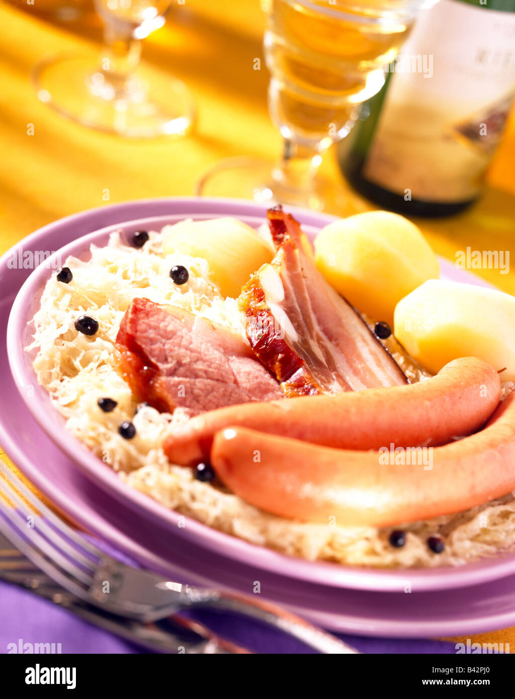 Alsatian choucroute Stock Photo
