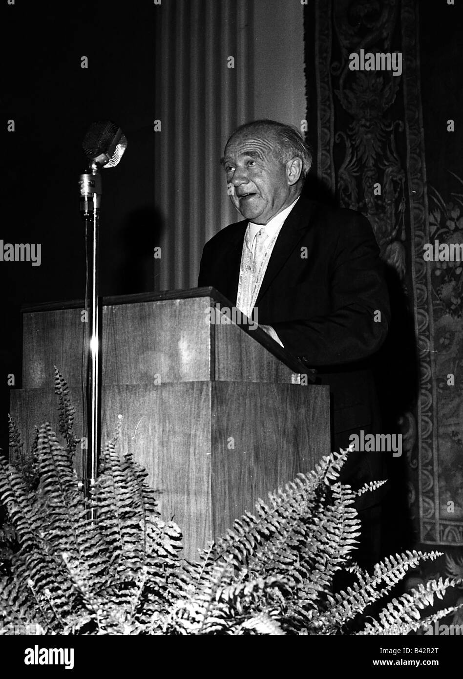 Heisenberg, Werner Karl, 5.12.1901 - 1.2.1976, German scientist (physicist),  half length, during speech, 1970s, Stock Photo