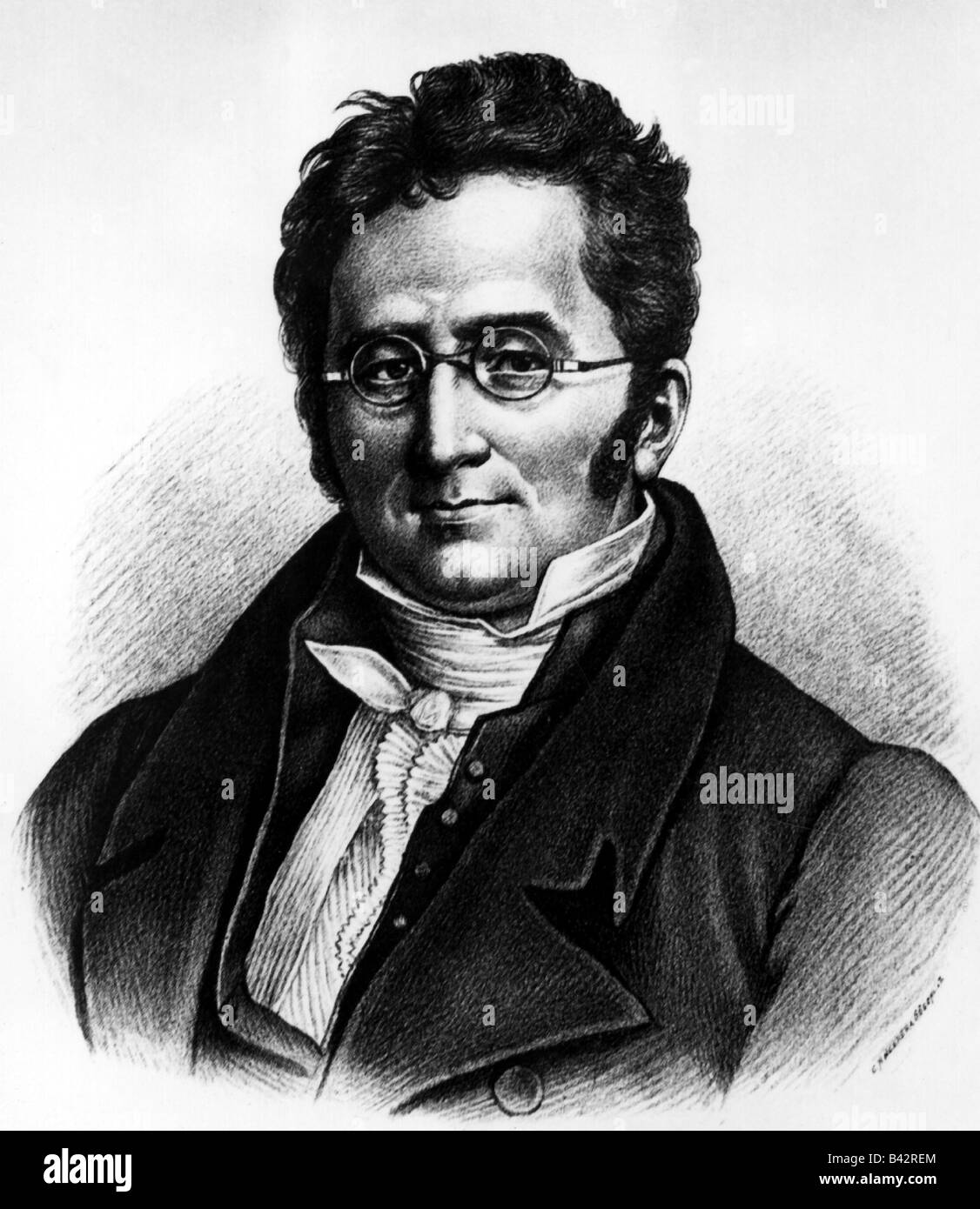 Candolle, Augustin Pyrame de, 4.2.1778 - 9.9.1841, Swiss botanist, portrait, lithograph, 19th century, Stock Photo