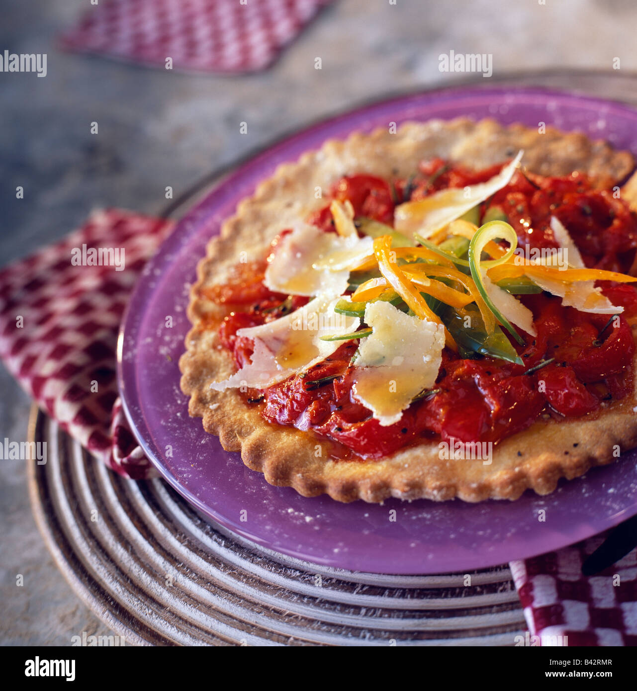 Raw And Grilled Pepper Pizza Stock Photo Alamy
