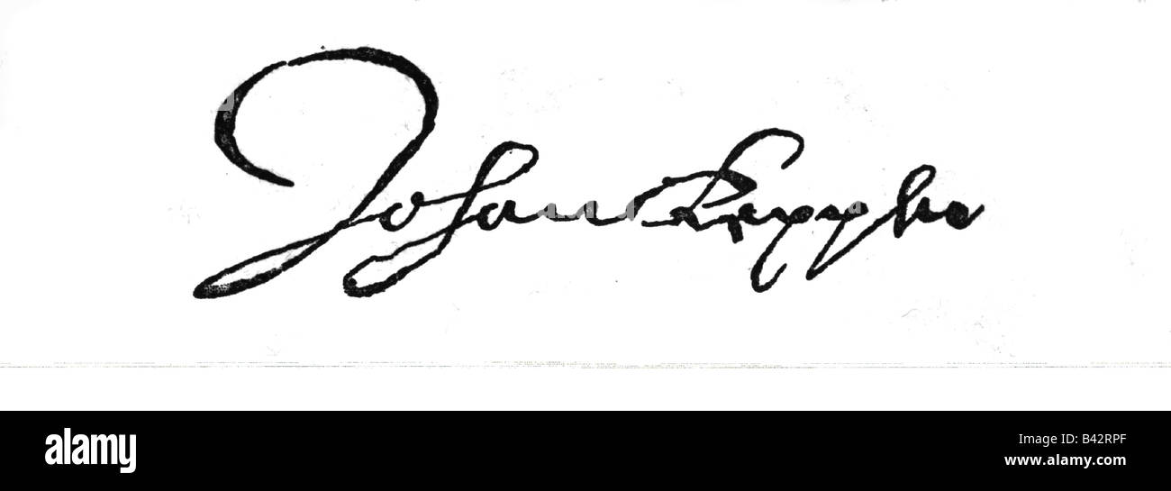 Kepler, Johannes, 27.12.1571 - 15.11.1636, German astronomer, signature, Stock Photo