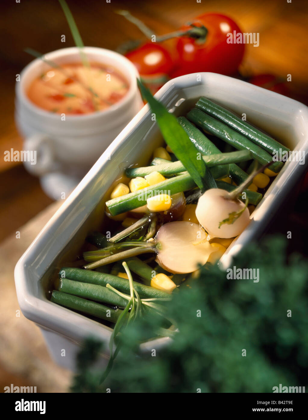 Vegetable jardinière aspic terrine Stock Photo Alamy