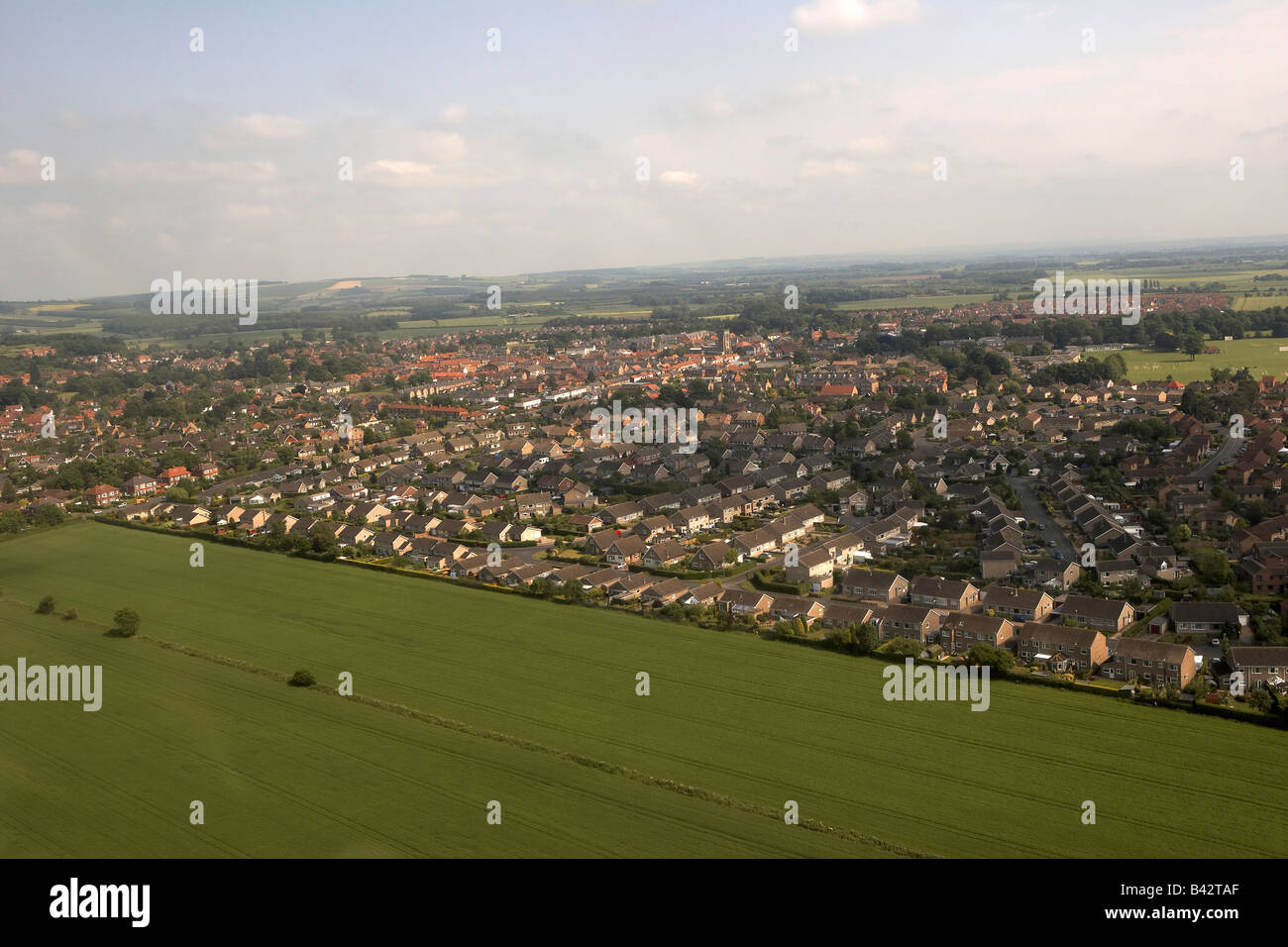Aerial view of Pocklington East Yorkshire UK Stock Photo Alamy