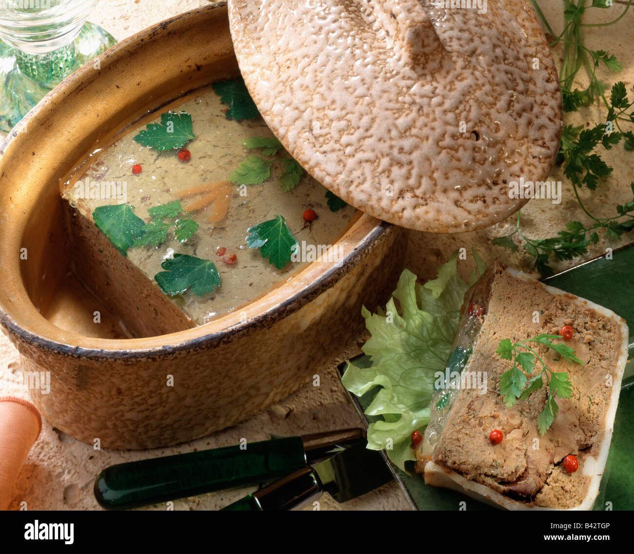 Chicken liver terrine Stock Photo - Alamy