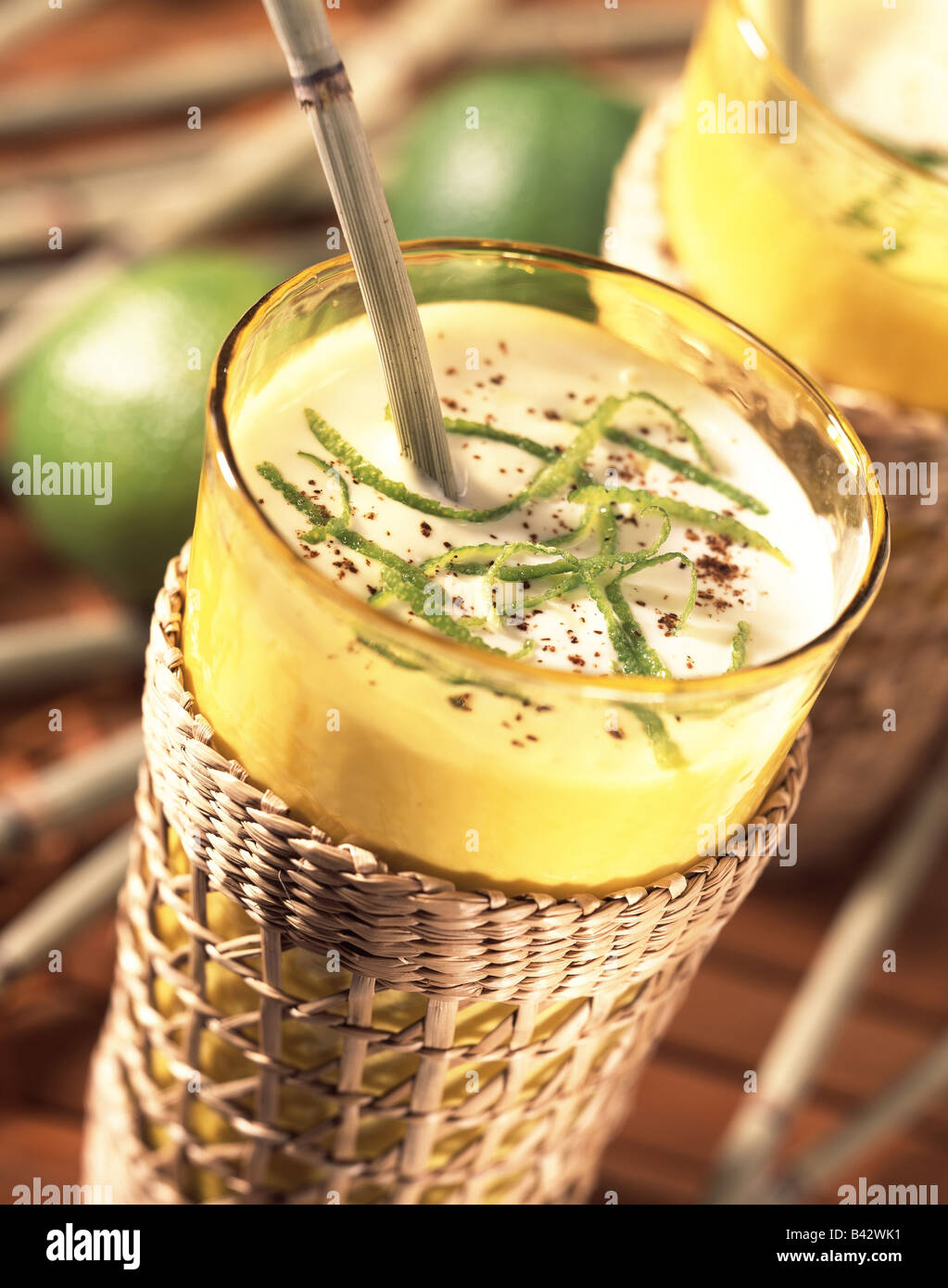 Coconut cream dessert Stock Photo - Alamy