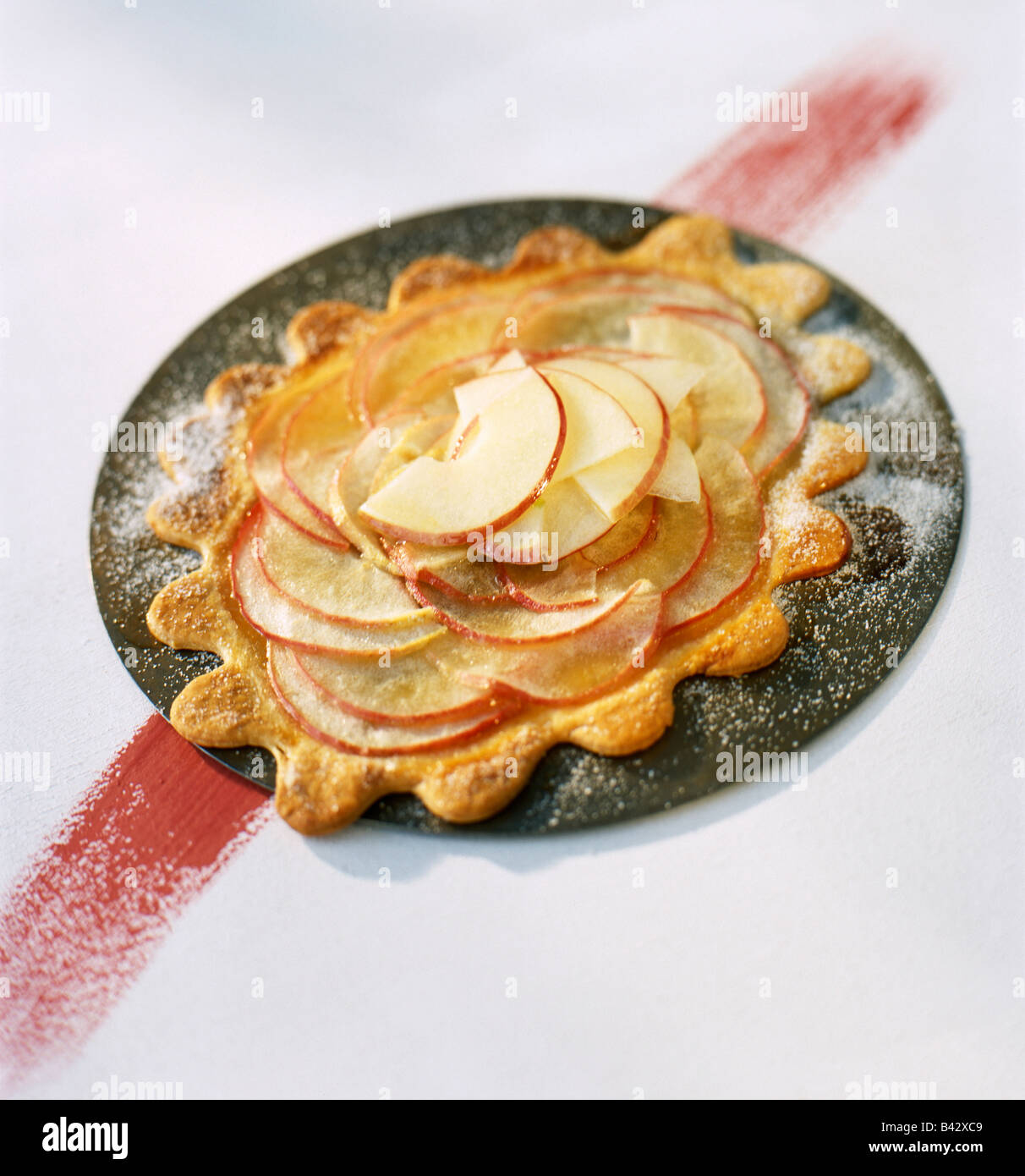 apple chaudfroid with hazelnut oil Stock Photo