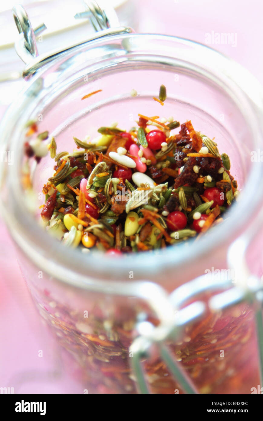 jar of mixed spices Stock Photo Alamy