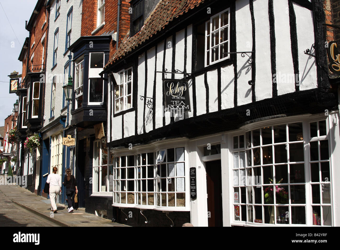 Steep Hill, Lincoln, England, U.K. Stock Photo