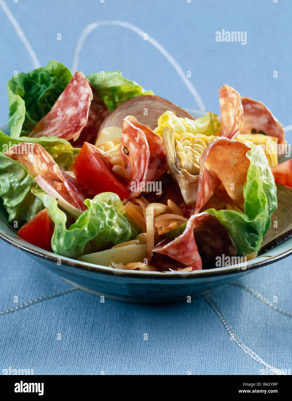 cooked meats salad Stock Photo
