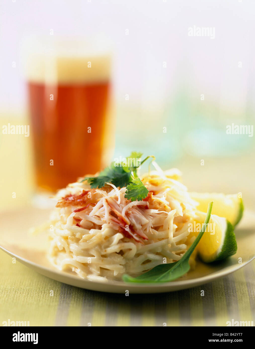 crab timbale and celery remoulade sauce Stock Photo Alamy