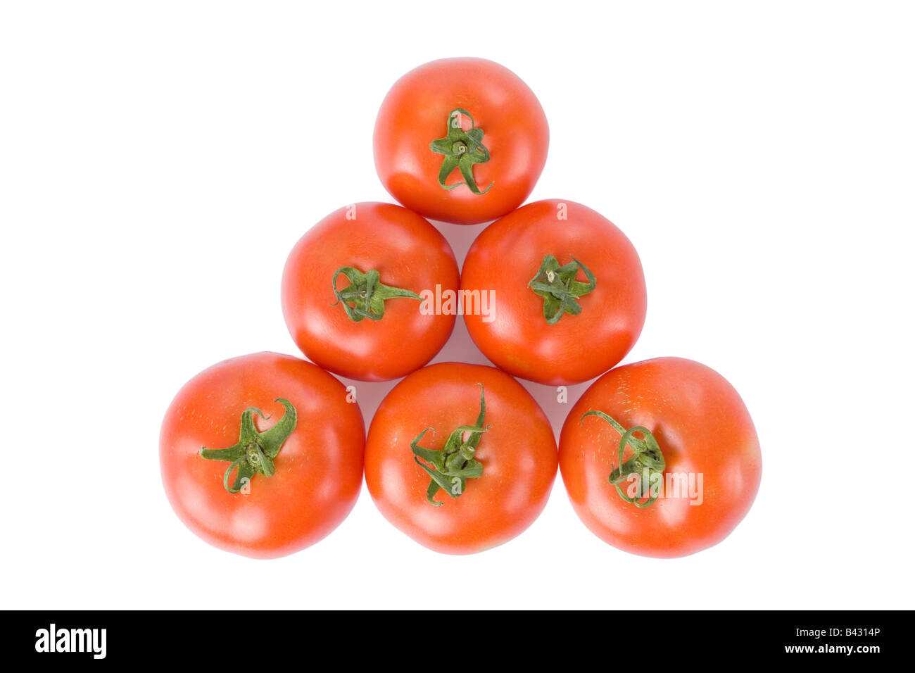 Ripe tomatoes isolated on a white background Stock Photo - Alamy