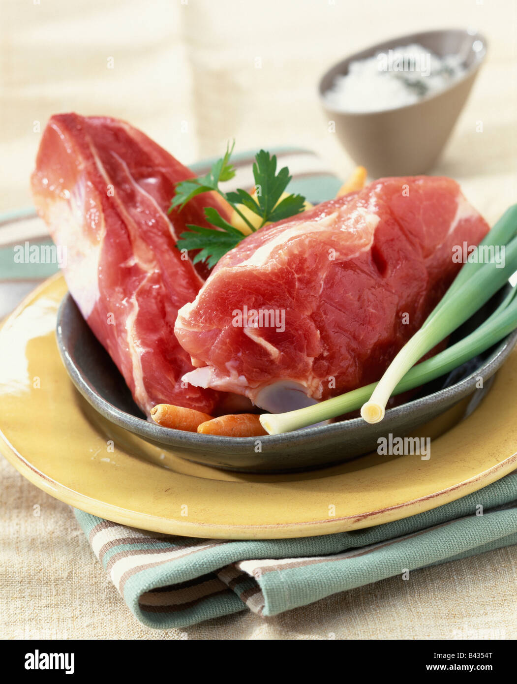 raw cuts of veal Stock Photo Alamy