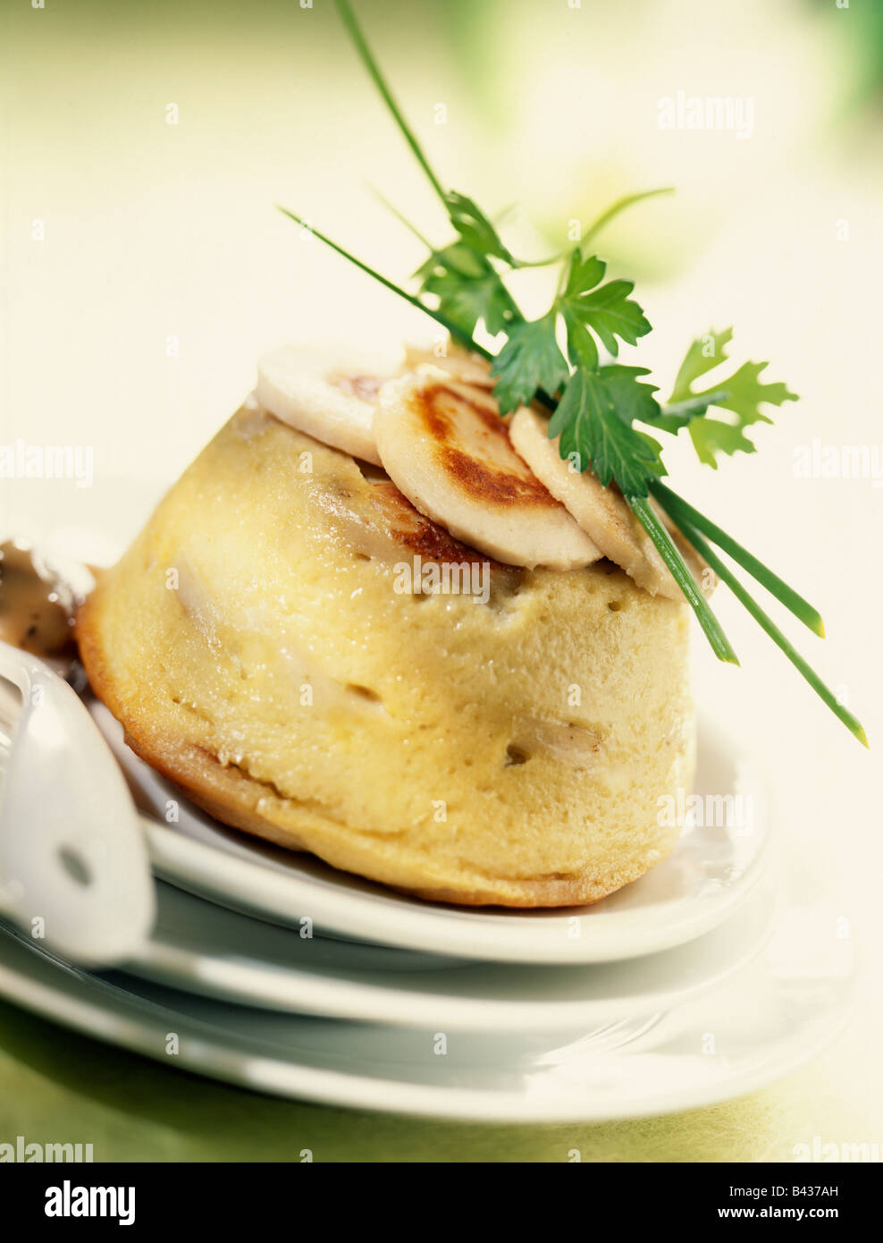 White sausage flan Stock Photo Alamy