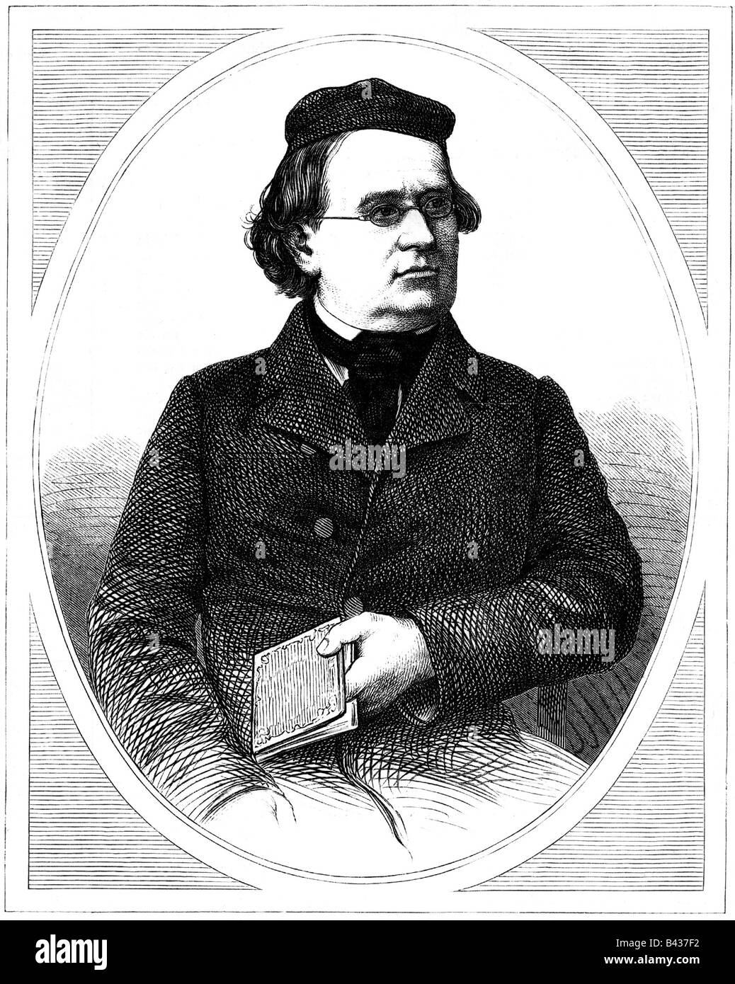 Mörike, Eduard, 8.9.1804 - 4.6.1875, German author / writer, half length, engraving, 19th century, Stock Photo