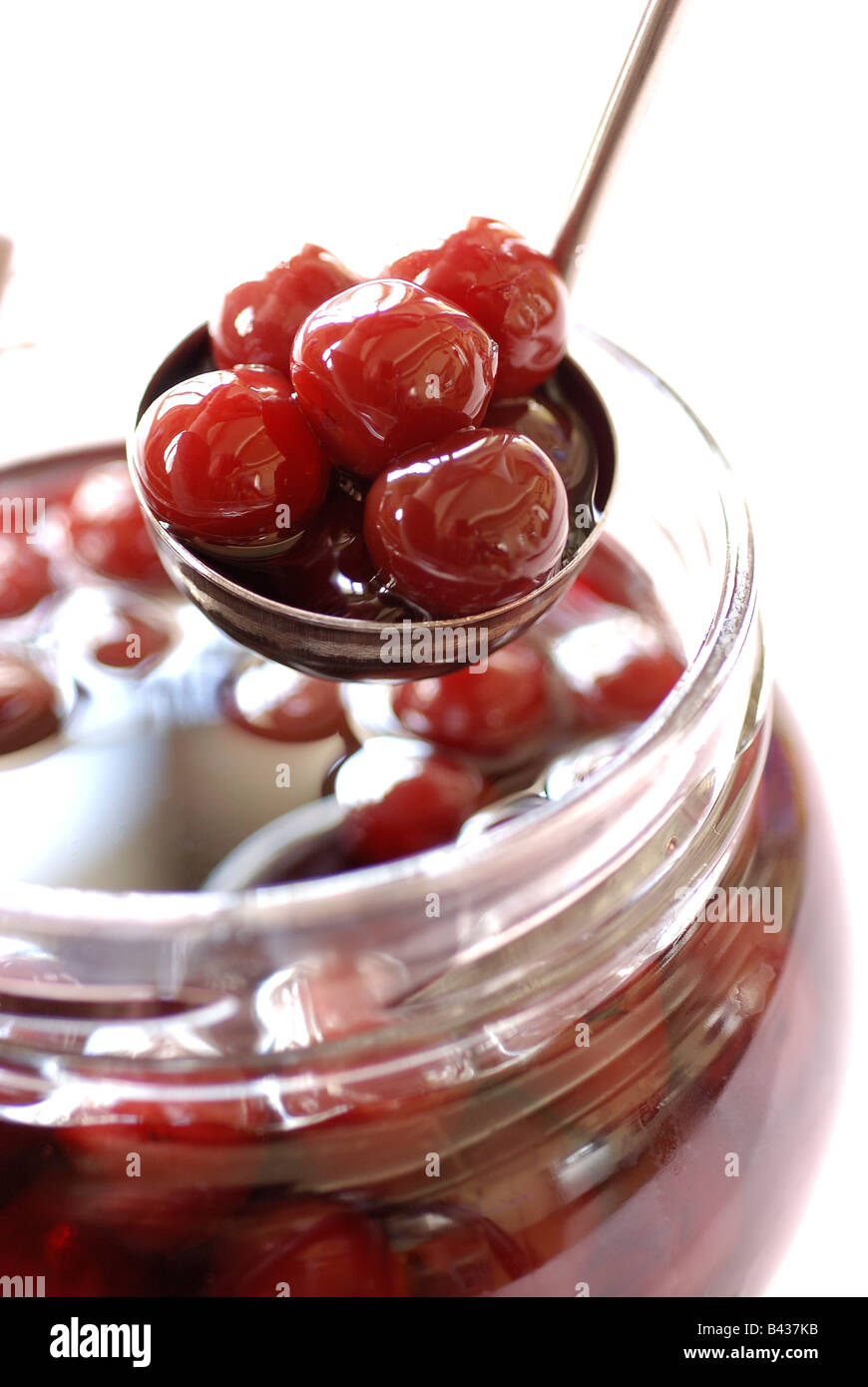 morello cherries in syrup Stock Photo Alamy
