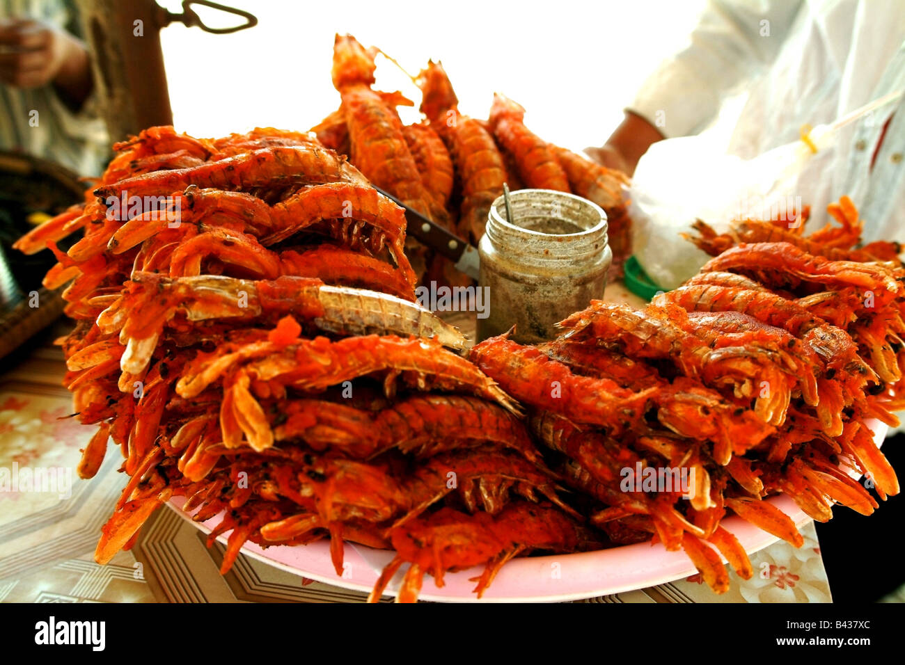 Seafood for sale on a beach in Sihanoukville, Cambodia Stock Photo Alamy