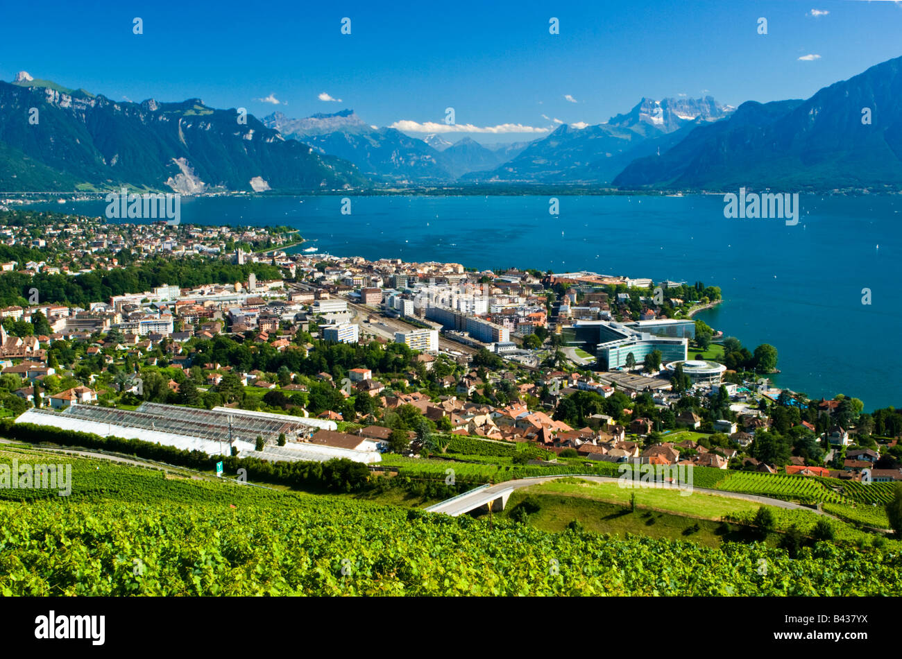 The City of Vevey, Switzerland Stock Photo