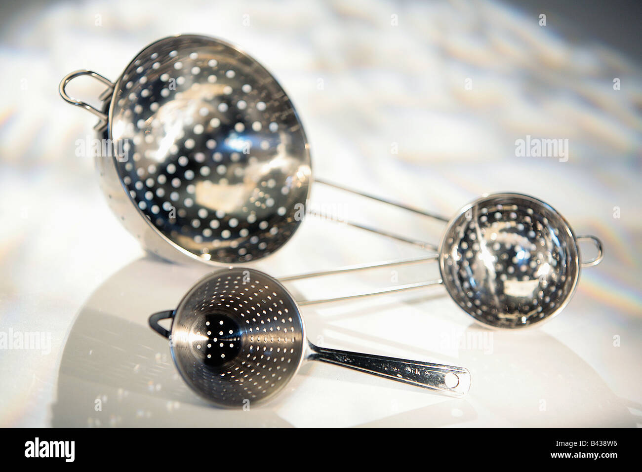 selection of sieves Stock Photo Alamy
