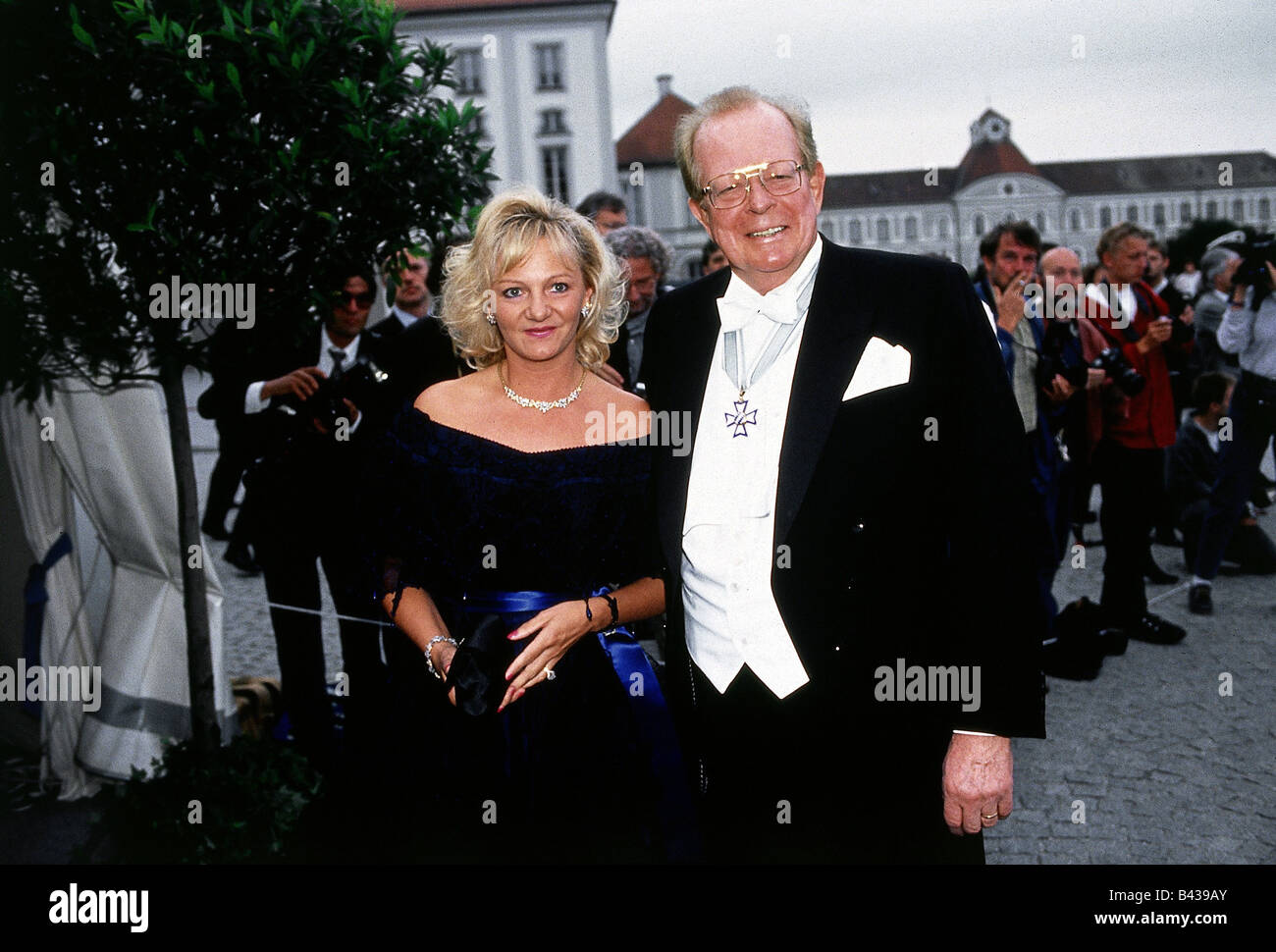Flick, Friedrich Karl, 3.2.1927 - 5.10.2006, German entrepreneur, with wife Ingrid Rugger, event, circa 1990, Stock Photo