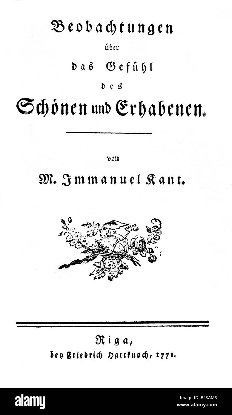 Kant, Immanuel  22.4.1724 - 12.2.1804, German philosopher, works, , Stock Photo