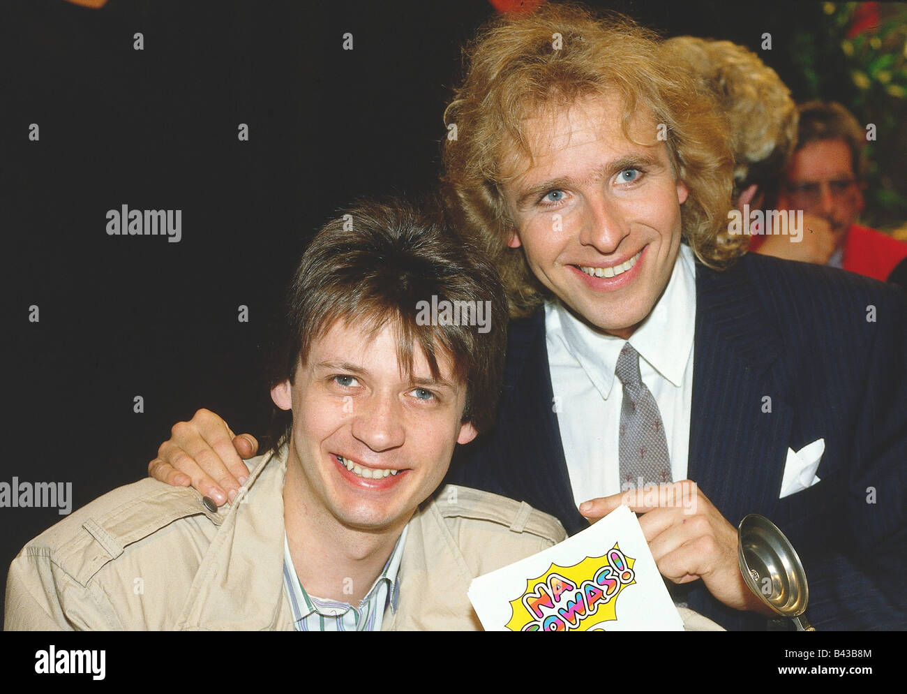 Gottschalk Thomas 18 5 1950 German Moderator And Actor With Gunther Jauch 1989 Stock Photo Alamy