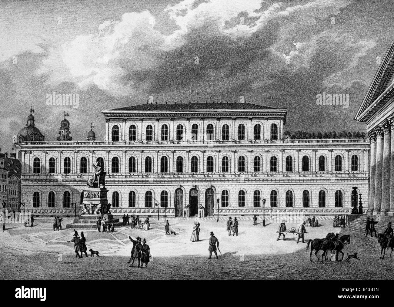 geography / travel, Germany, Munich, royal building, built by Leo von Klenze 1823 - 1832, Stock Photo