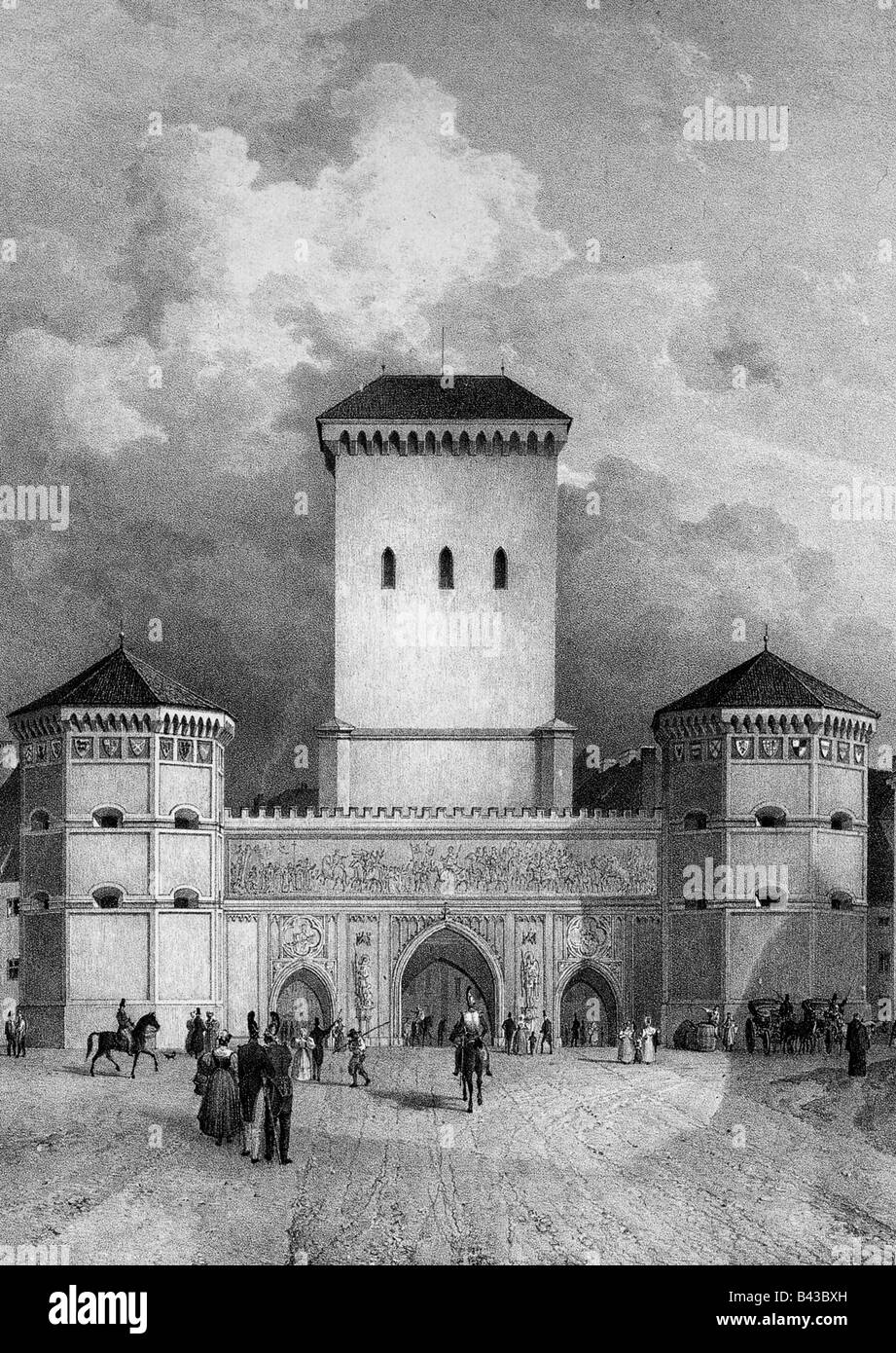 geography / travel, Germany, Munich, gates, Isartor, after modification