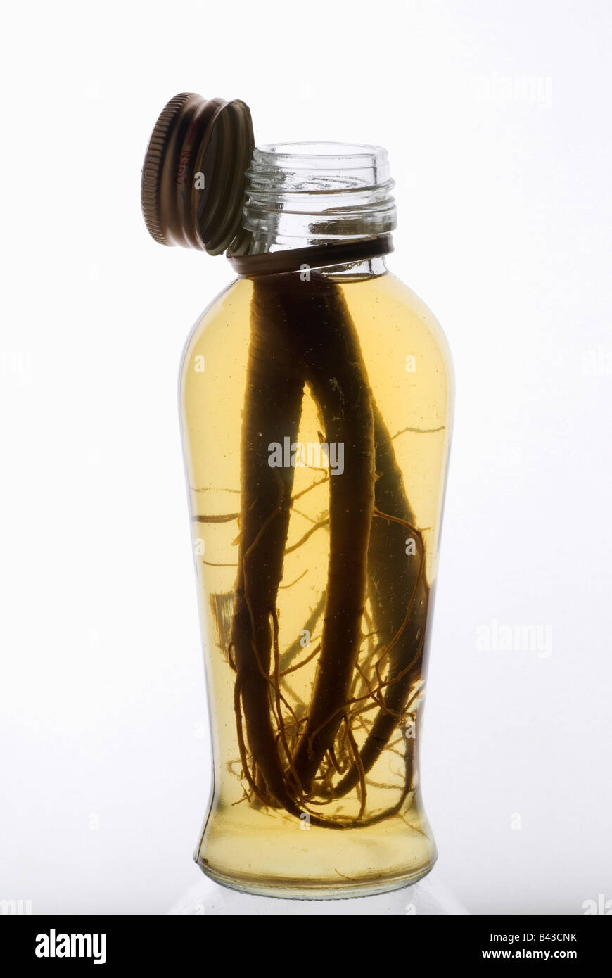 Bottle of ginseng Stock Photo Alamy