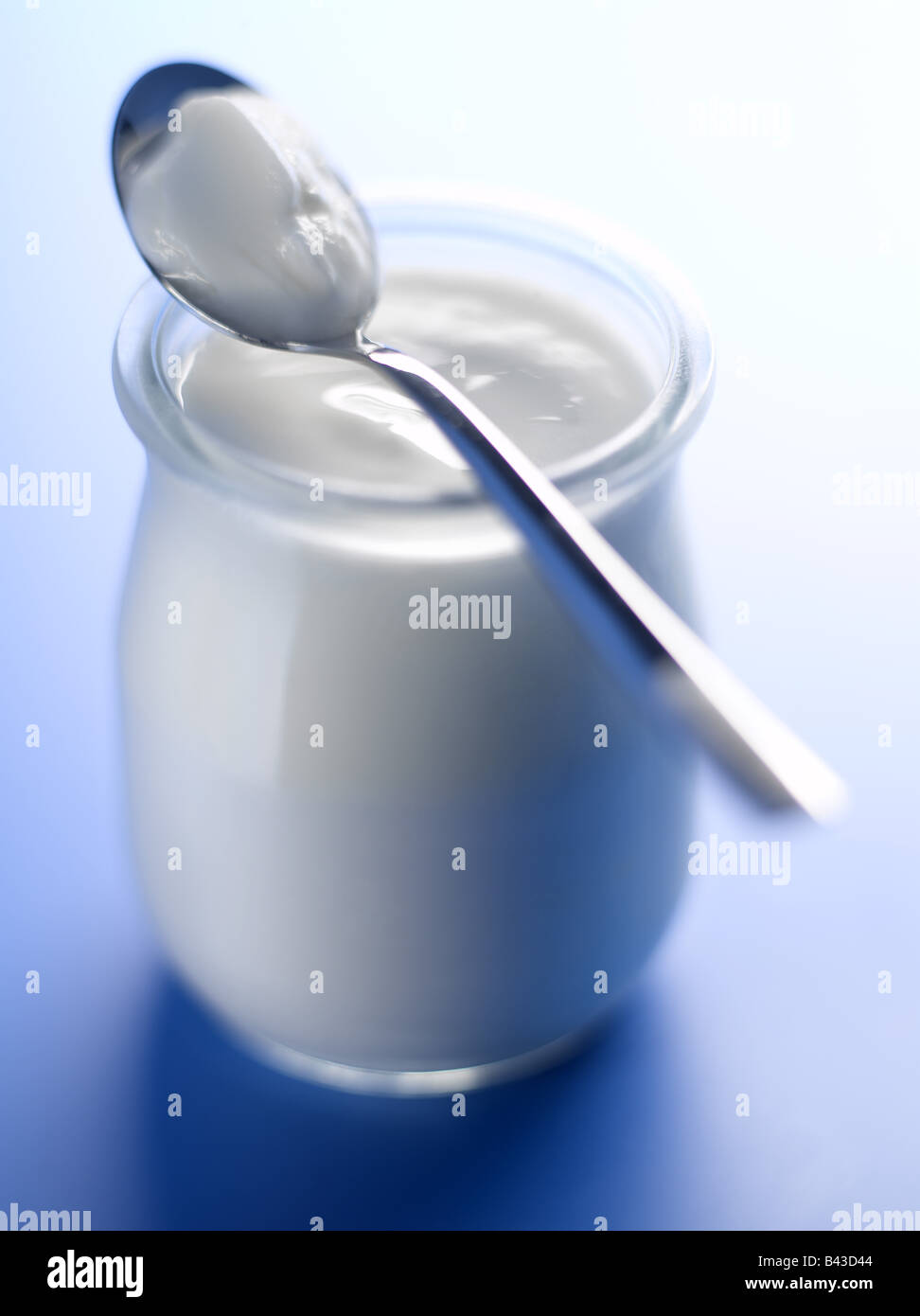 Pot of yoghurt Stock Photo Alamy
