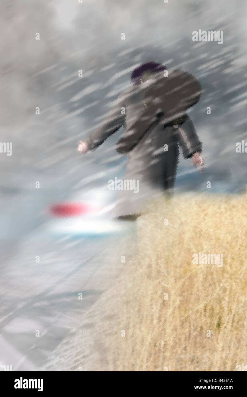 Hitch hiker in the rain Stock Photo - Alamy