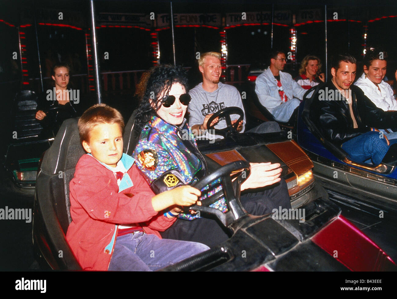 Thurn and Taxis, Prince Albert, * 24.6.1983, with Michael Jackson, 1993, Stock Photo