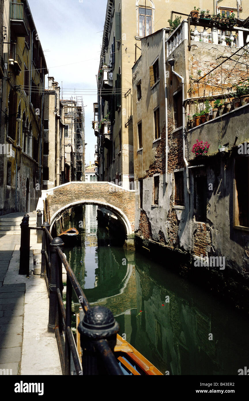 geography / travel, Italy, Venice, channels, small channel / canal