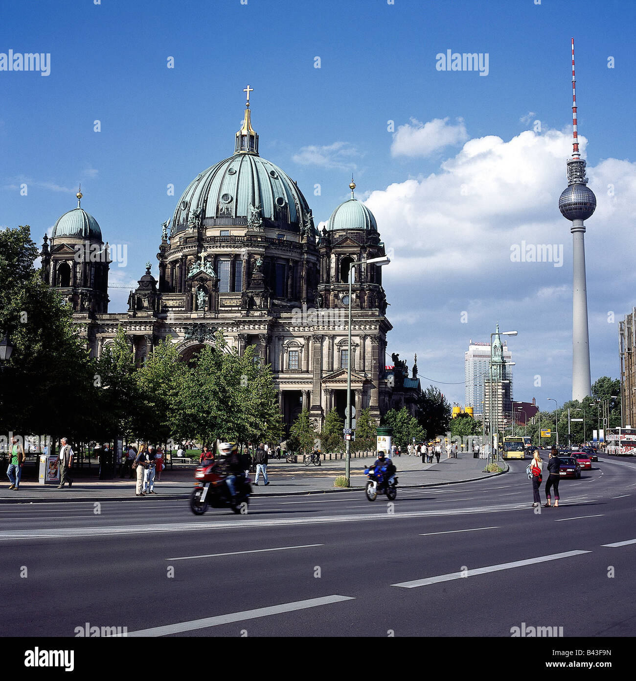 Geography Travel Germany Berlin Street High Resolution Stock
