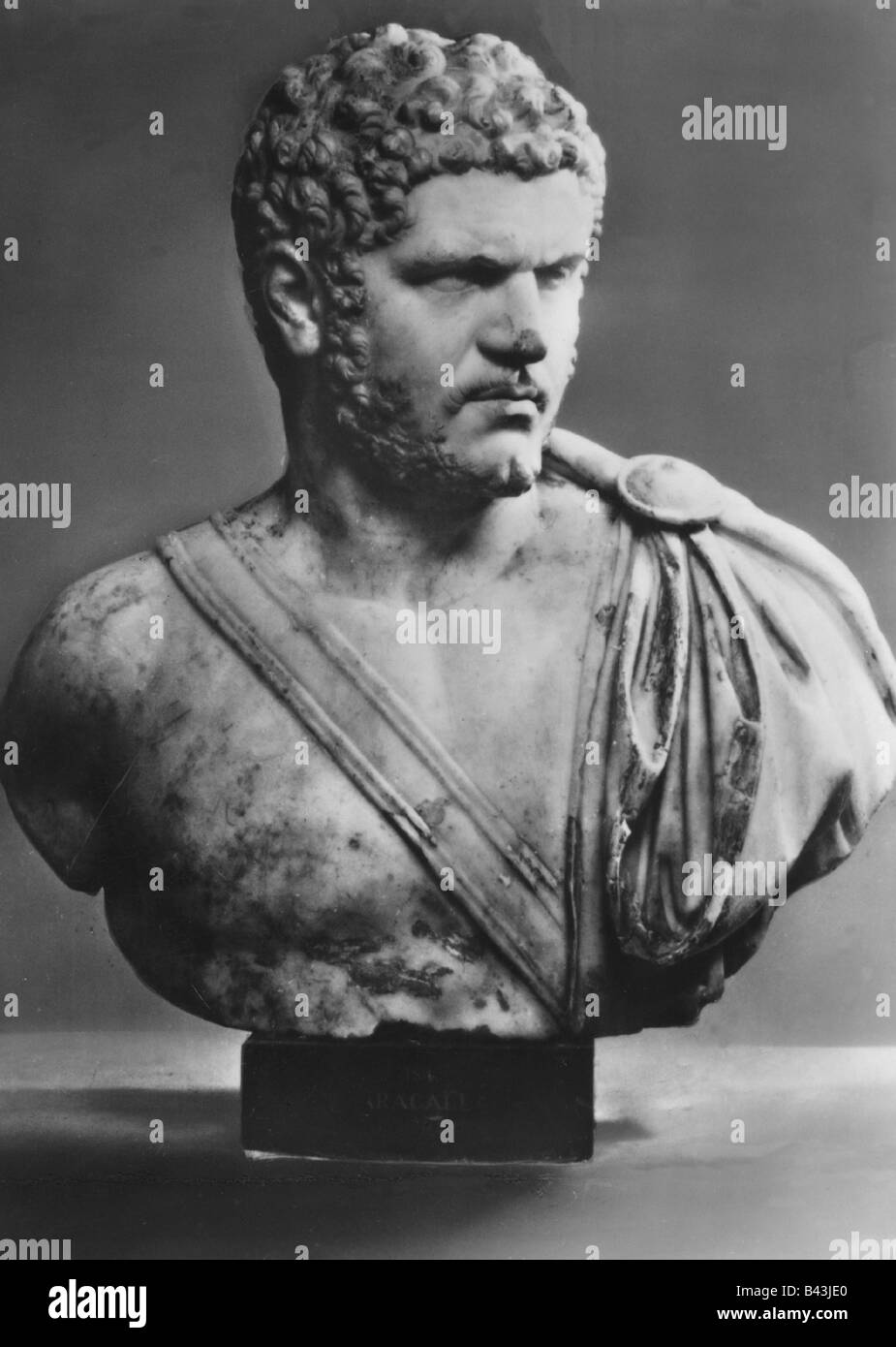 Caracalla, Marcus Aurelius Antoninus, 4.4.186 - 8.4.217, Roman Emperor 4.2.211 - 8.4.217, portrait, bust, Berlin State Museums, , Stock Photo