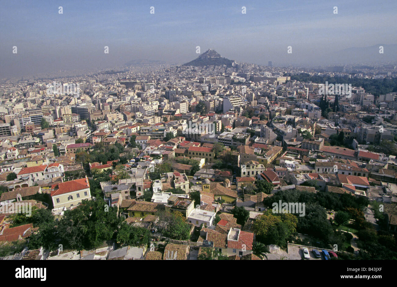 An overview of Athens Greece Stock Photo