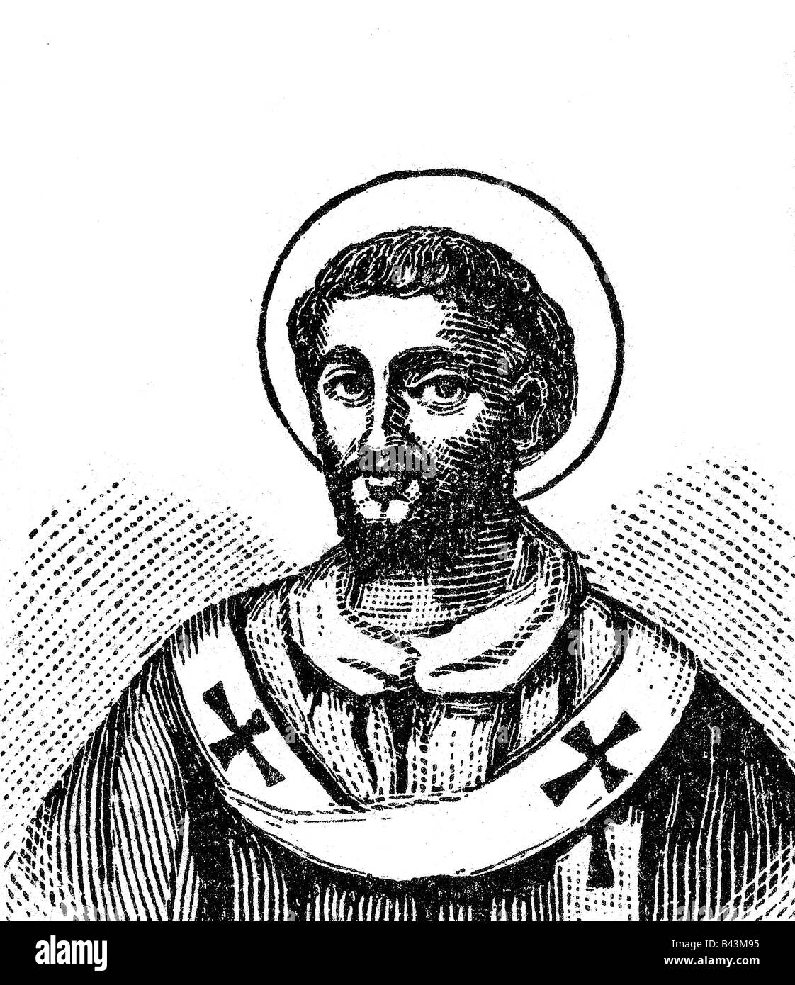 Caius, + 22.4.296, Pope 17.12.283 - 22.4.296, Saint, portrait, wood engraving, circa 1900, Stock Photo