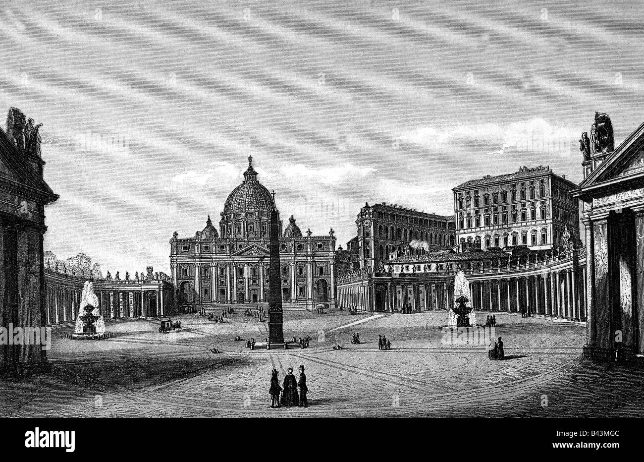 Saint peter`s square Black and White Stock Photos Images Alamy