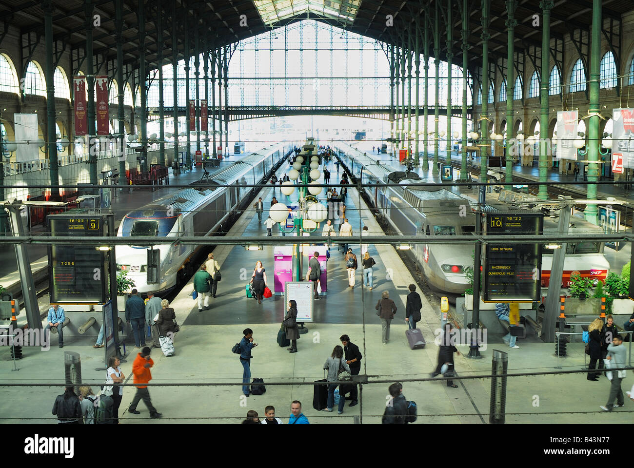 Paris France, Gare du Nord, historic French train station, General